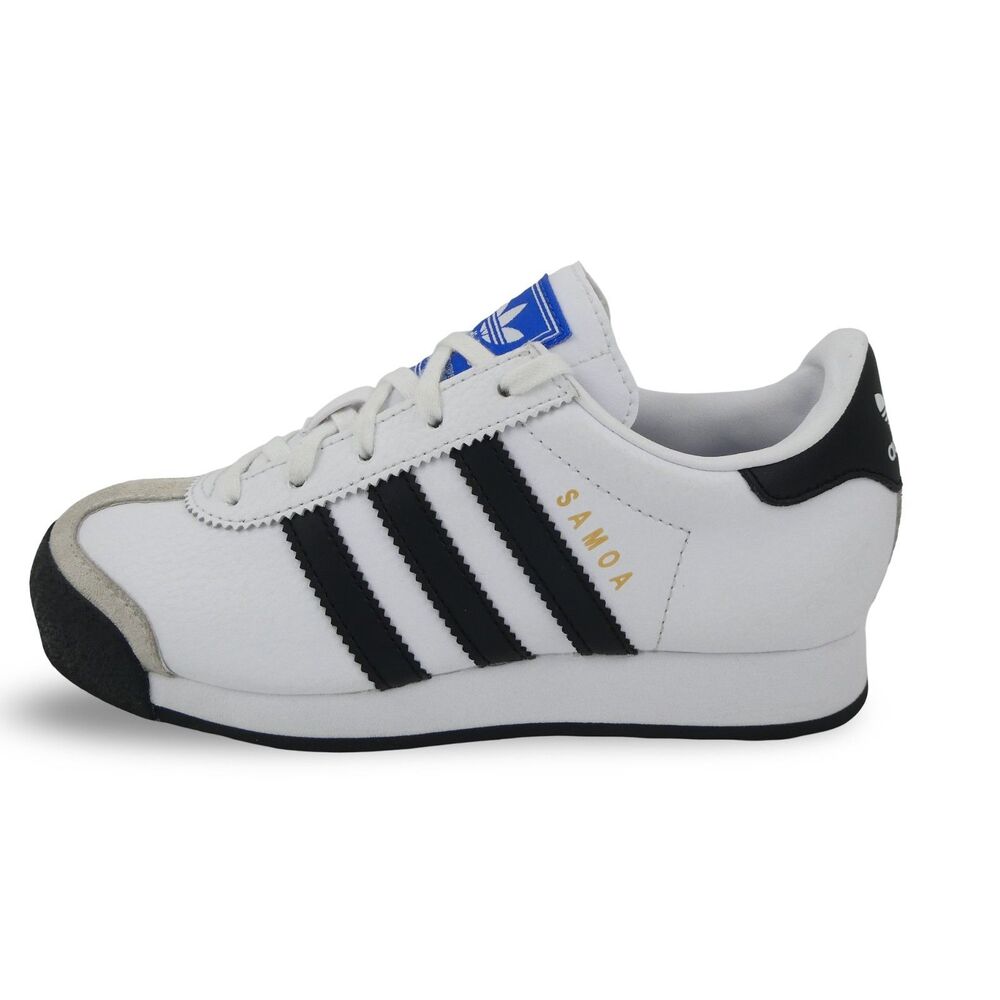 adidas Samoa Kids 2 White Leather Sneakers Preschool EG3000 Excellent